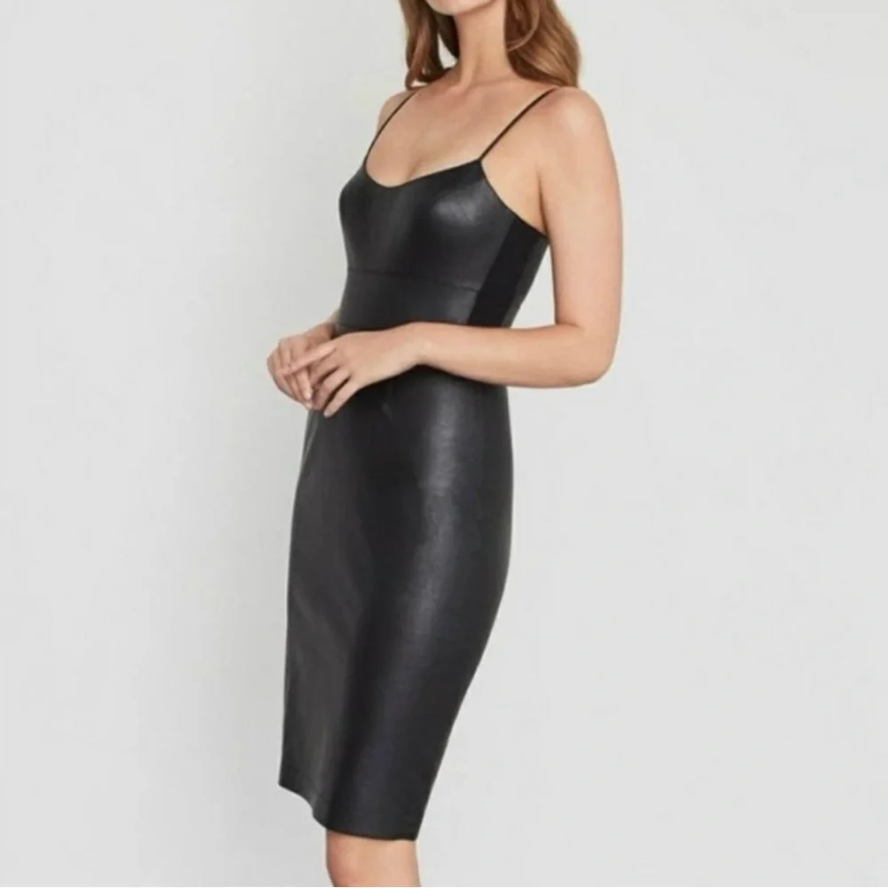 BCBGMaxAzria | Dresses | Bcbg Black Leather Dress | Poshmark